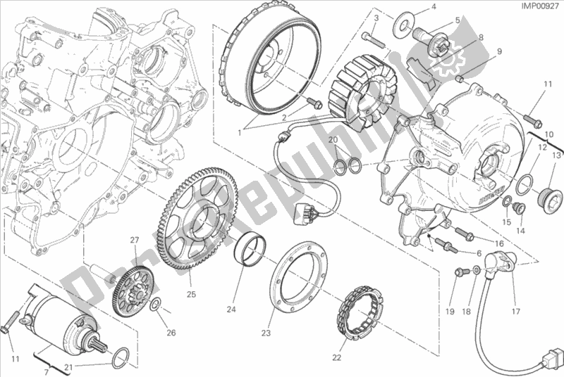 Tutte le parti per il Avviamento E Accensione Elettrici del Ducati Superbike 959 Panigale ABS Thailand 2017